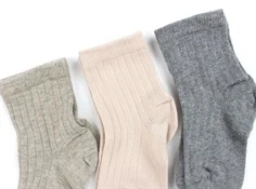 MP light brown melange mix rib strømper (3-pak)